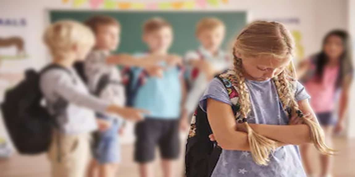 Bullying Kids Pointing At Girl