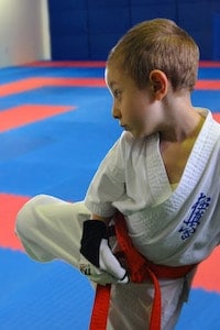 Karate Boy Building His Character