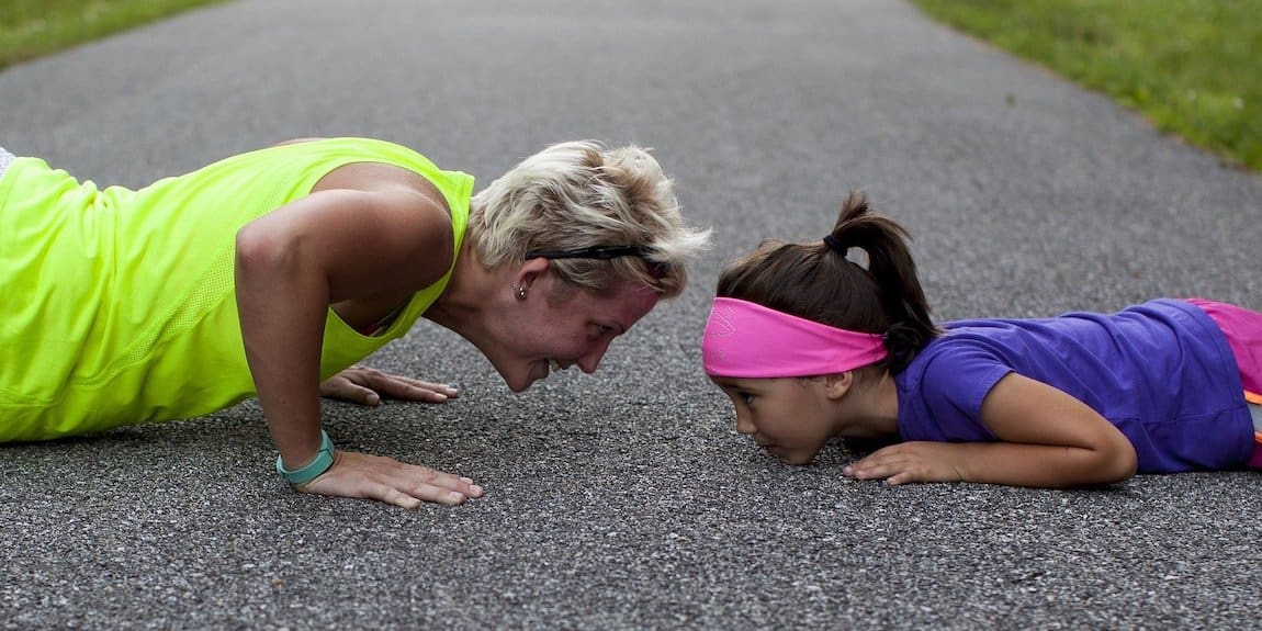 Mom Daughter Pushups